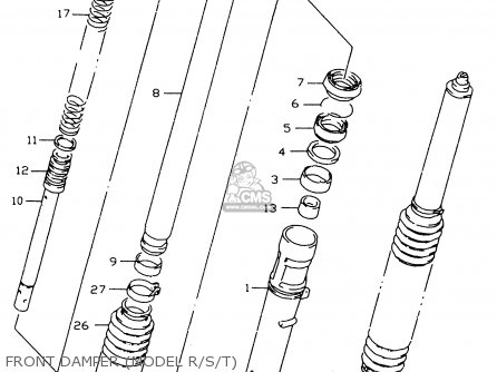 FRONT DAMPER (MODEL R/S/T) - DR350SE 1996 (T)