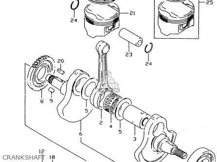 CRANKSHAFT - DR350SE 1996 (T)