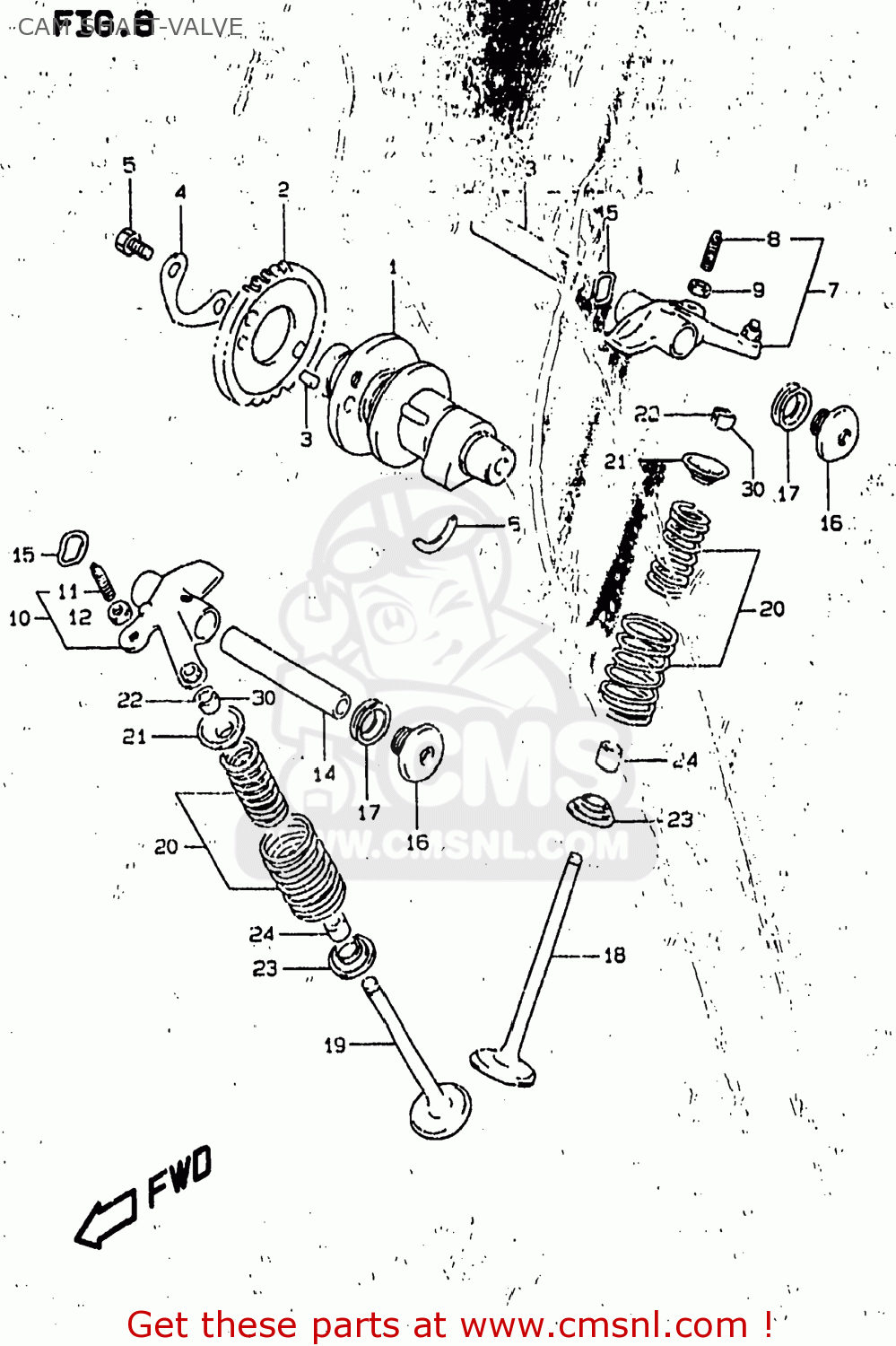 CAM SHAFT-VALVE DR350SE 1997 (V) USA (E03)