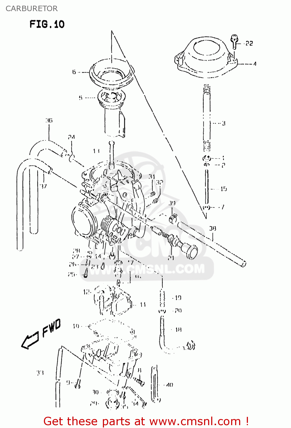CARBURETOR DR350SE 1997 (V) USA (E03)