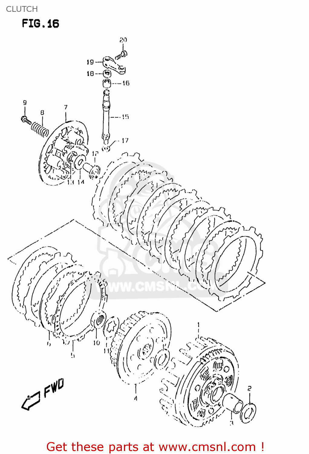 CLUTCH DR350SE 1997 (V) USA (E03)