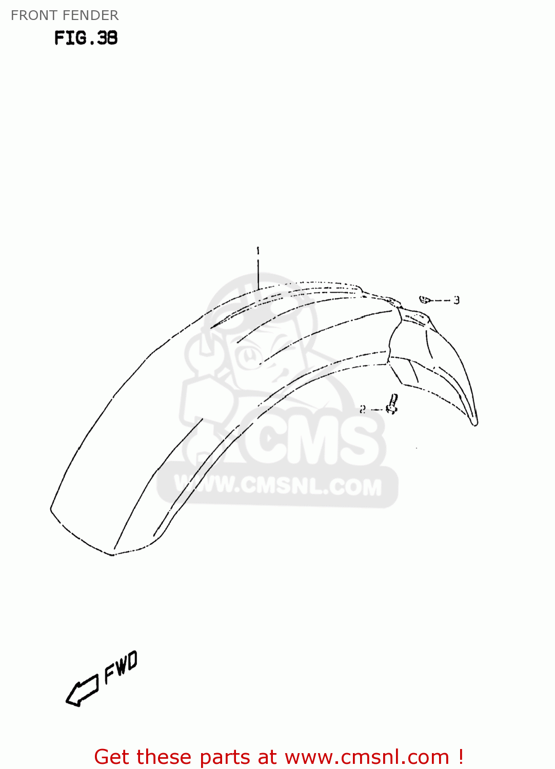 FRONT FENDER DR350SE 1997 (V) USA (E03)