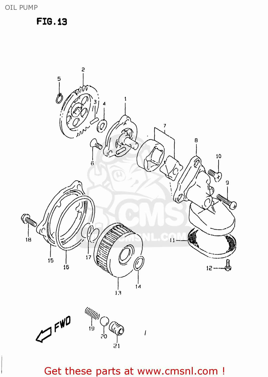 OIL PUMP DR350SE 1997 (V) USA (E03)