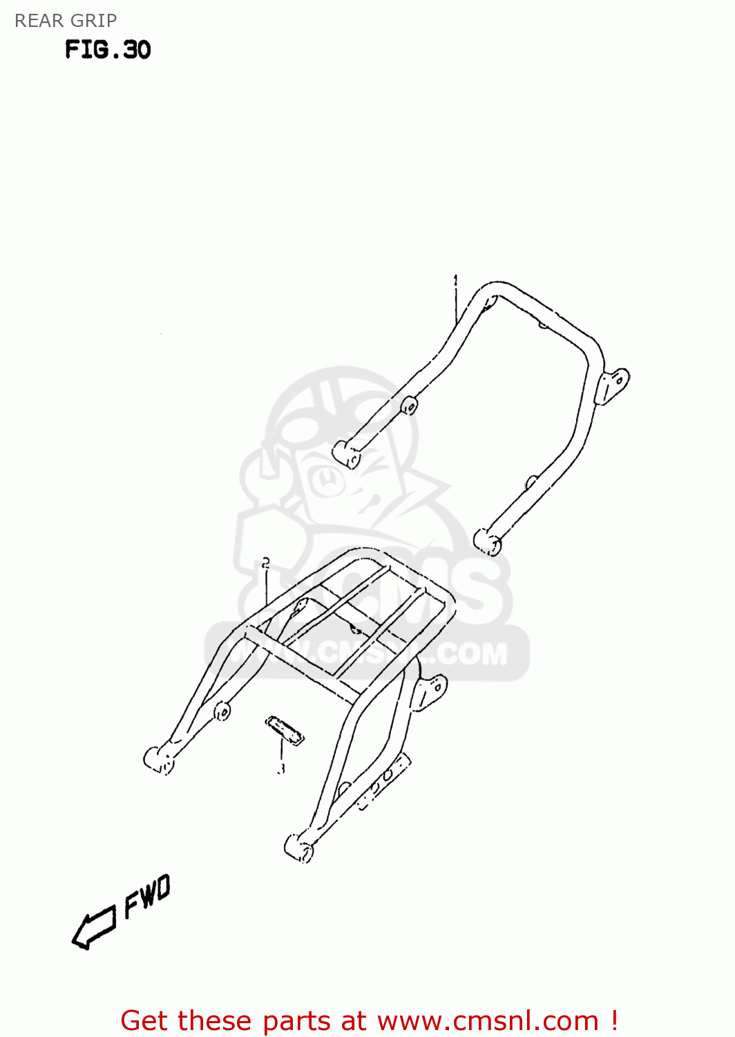 REAR GRIP DR350SE 1997 (V) USA (E03)