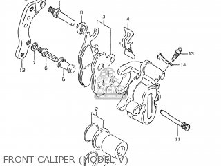 FRONT CALIPER (MODEL V) - DR350SE 1997 (V) USA (E03)