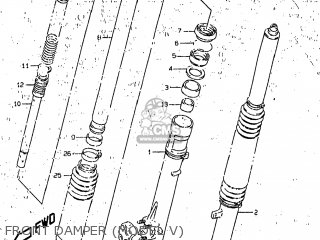 FRONT DAMPER (MODEL V) - DR350SE 1997 (V) USA (E03)