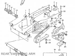 REAR SWINGING ARM - DR350SE 1997 (V) USA (E03)