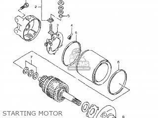 STARTING MOTOR - DR350SE 1997 (V) USA (E03)