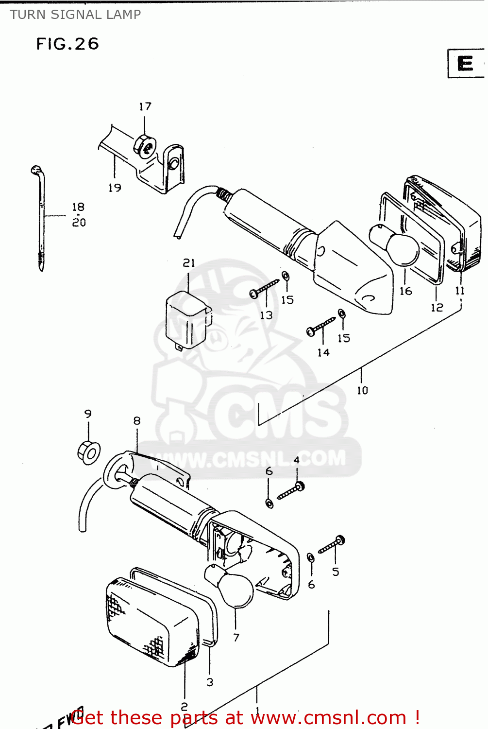 TURN SIGNAL LAMP DR350SE 1997 (V)