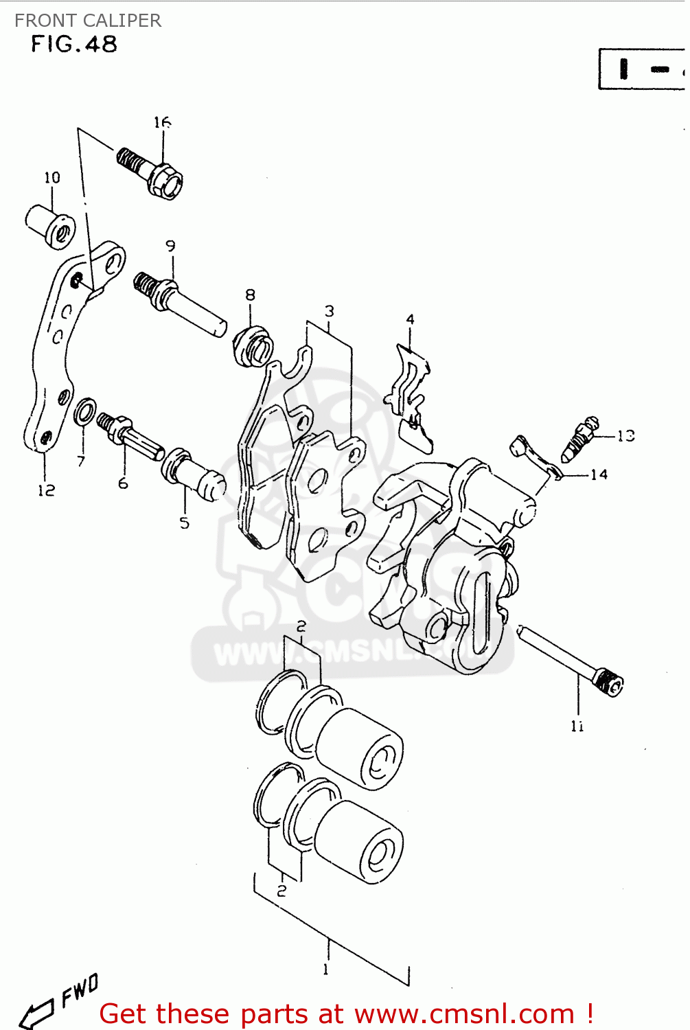 FRONT CALIPER DR350SE 1997 (V)