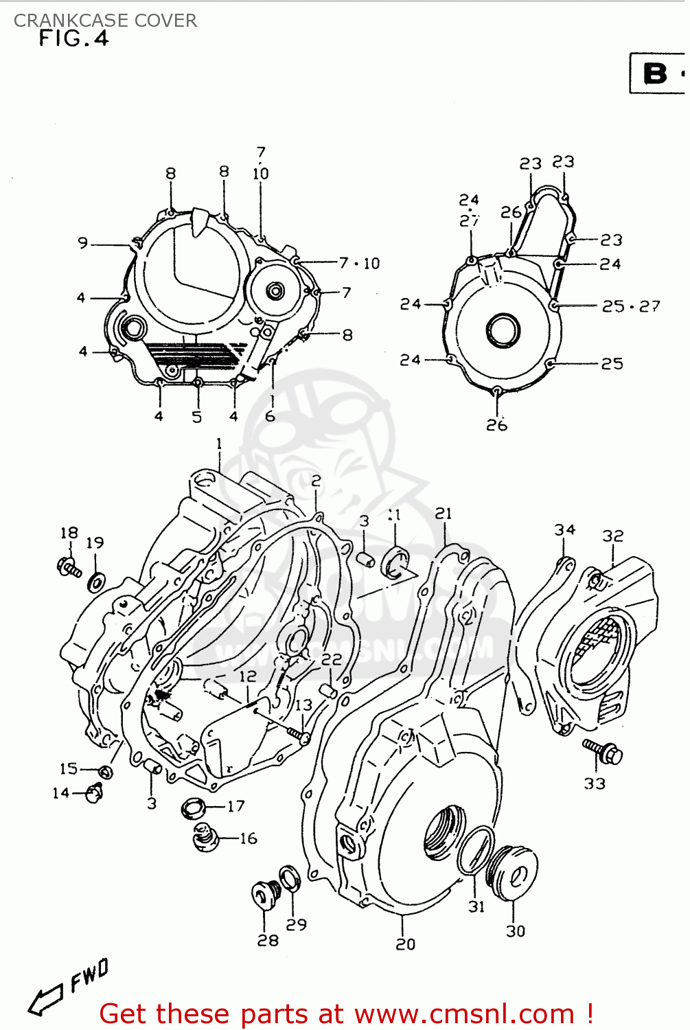 CRANKCASE COVER DR350SE 1997 (V)