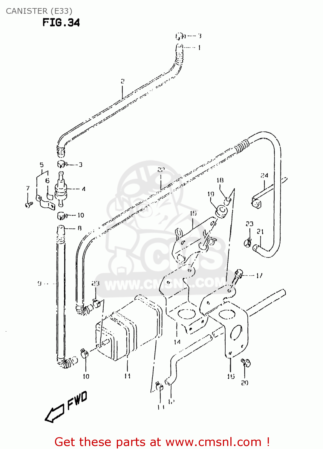 CANISTER (E33) DR350SE 1998 (W) USA (E03)