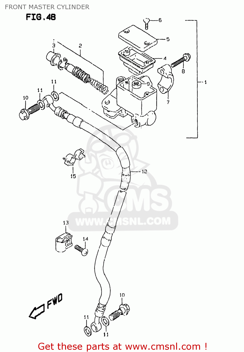 FRONT MASTER CYLINDER DR350SE 1998 (W) USA (E03)
