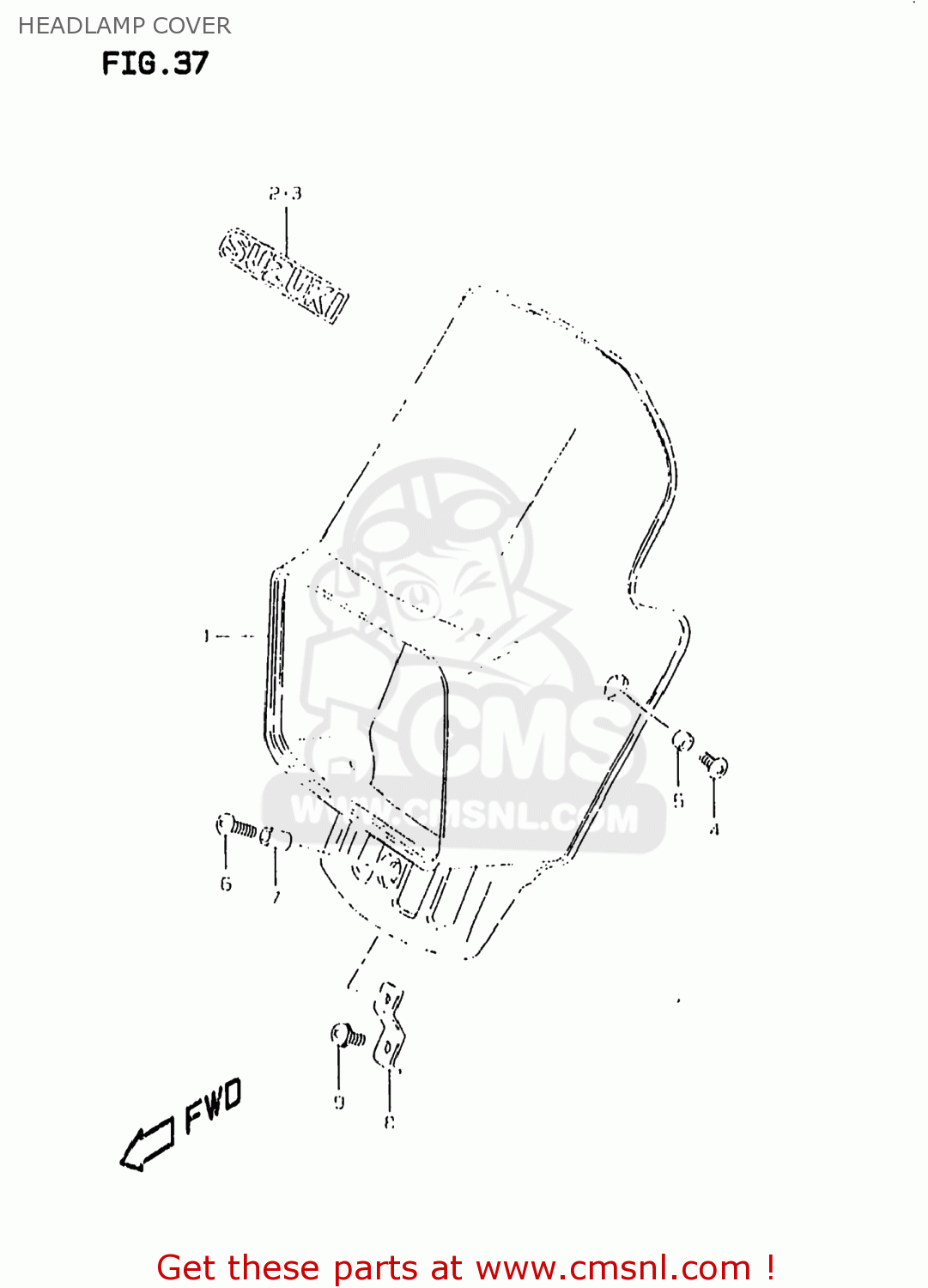 HEADLAMP COVER DR350SE 1998 (W) USA (E03)