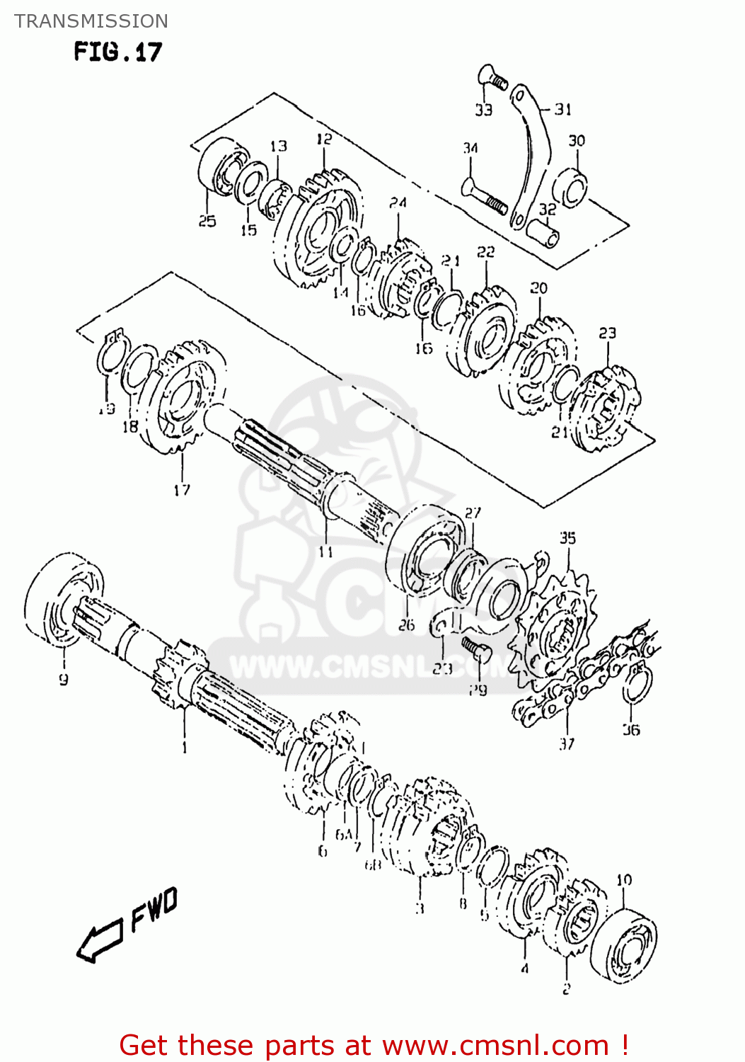 TRANSMISSION DR350SE 1998 (W) USA (E03)