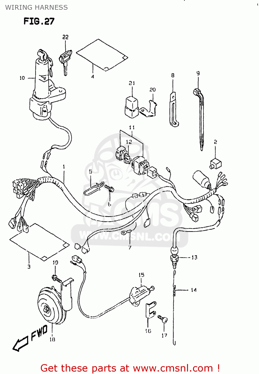 WIRING HARNESS DR350SE 1998 (W) USA (E03)