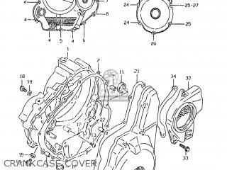 CRANKCASE COVER - DR350SE 1998 (W) USA (E03)