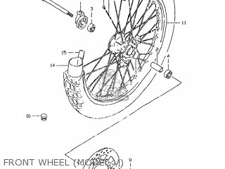 FRONT WHEEL (MODEL V) - DR350SE 1998 (W) USA (E03)