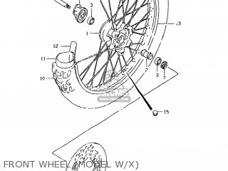 FRONT WHEEL (MODEL W/X) - DR350SE 1998 (W) USA (E03)