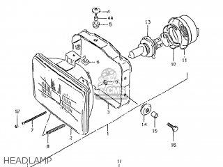 HEADLAMP - DR350SE 1998 (W) USA (E03)