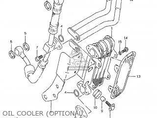 OIL COOLER (OPTIONAL - DR350SE 1998 (W) USA (E03)