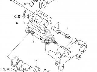 REAR CALIPER - DR350SE 1998 (W) USA (E03)