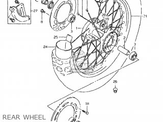 REAR WHEEL - DR350SE 1998 (W) USA (E03)