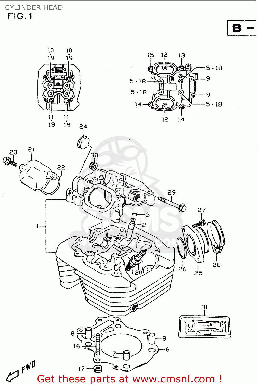 CYLINDER HEAD DR350SE 1998 (W)