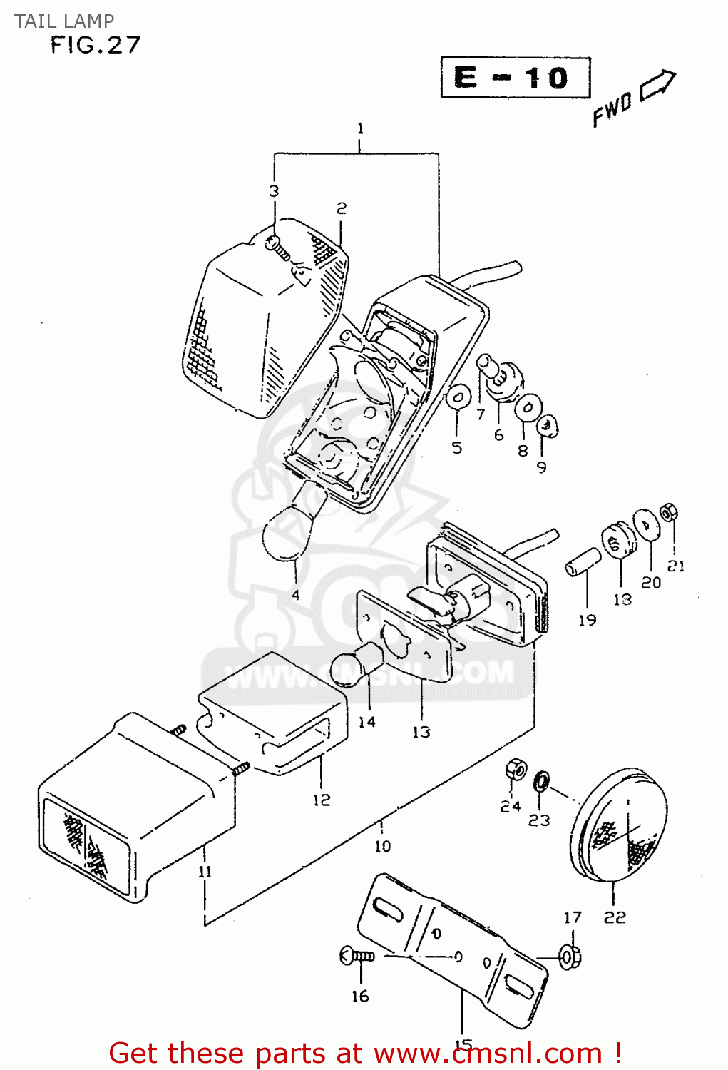 TAIL LAMP DR350SE 1998 (W)