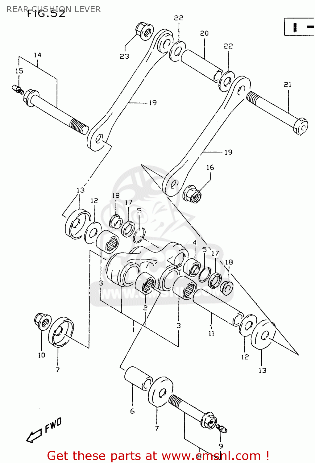 REAR CUSHION LEVER DR350SE 1998 (W)
