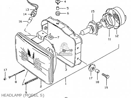 HEADLAMP (MODEL S) - DR350SE 1998 (W)