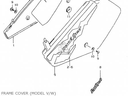 FRAME COVER (MODEL V/W) - DR350SE 1998 (W)