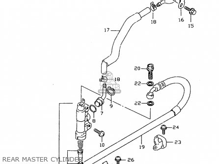 REAR MASTER CYLINDER - DR350SE 1998 (W)