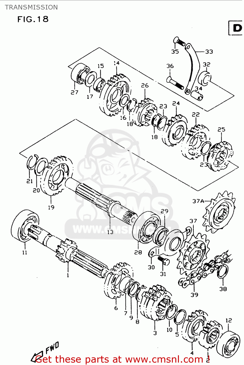 TRANSMISSION DR350SE 1998 (X)