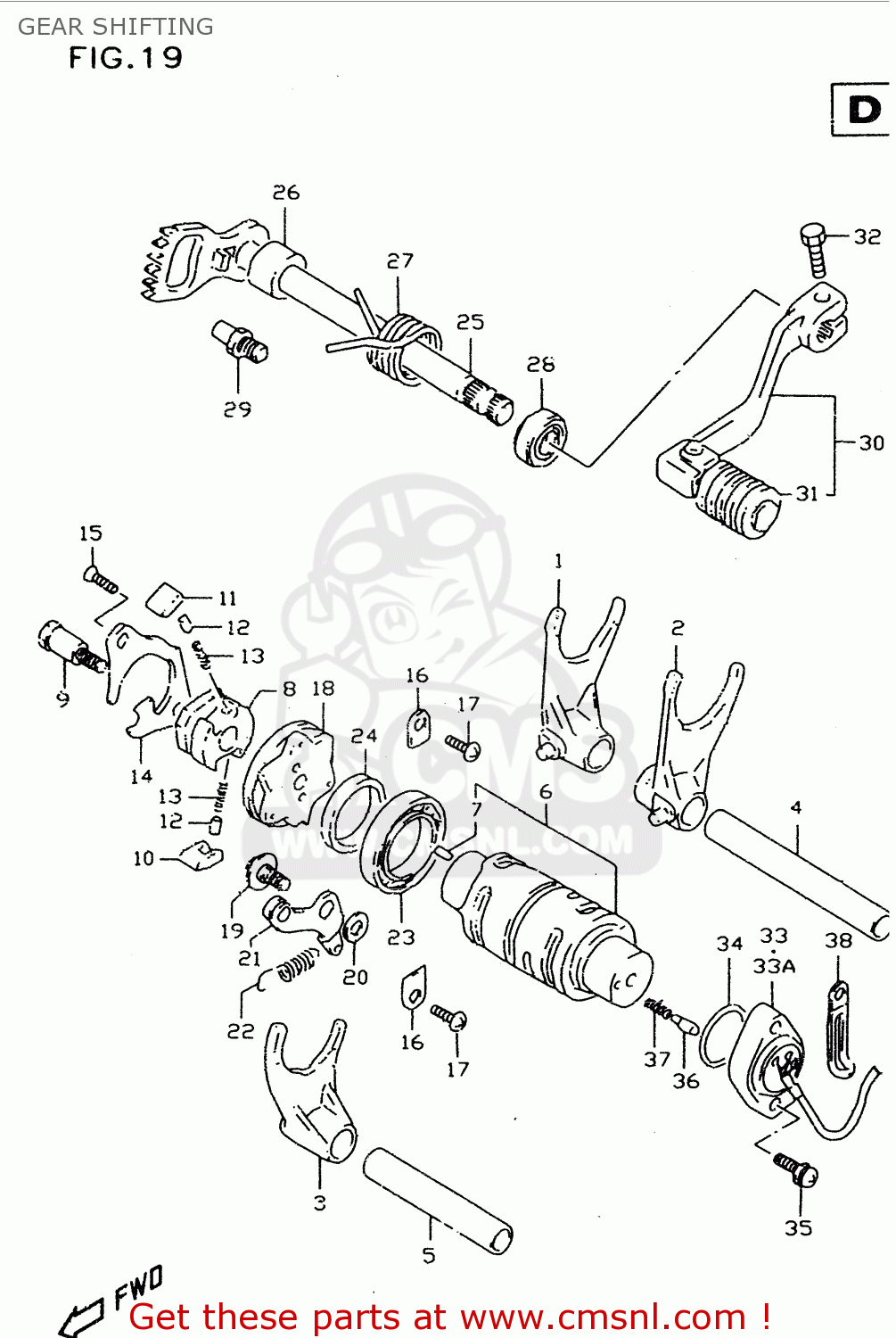 GEAR SHIFTING DR350SE 1998 (X)