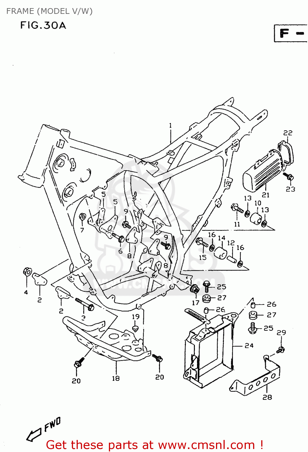 FRAME (MODEL V/W) DR350SE 1998 (X)