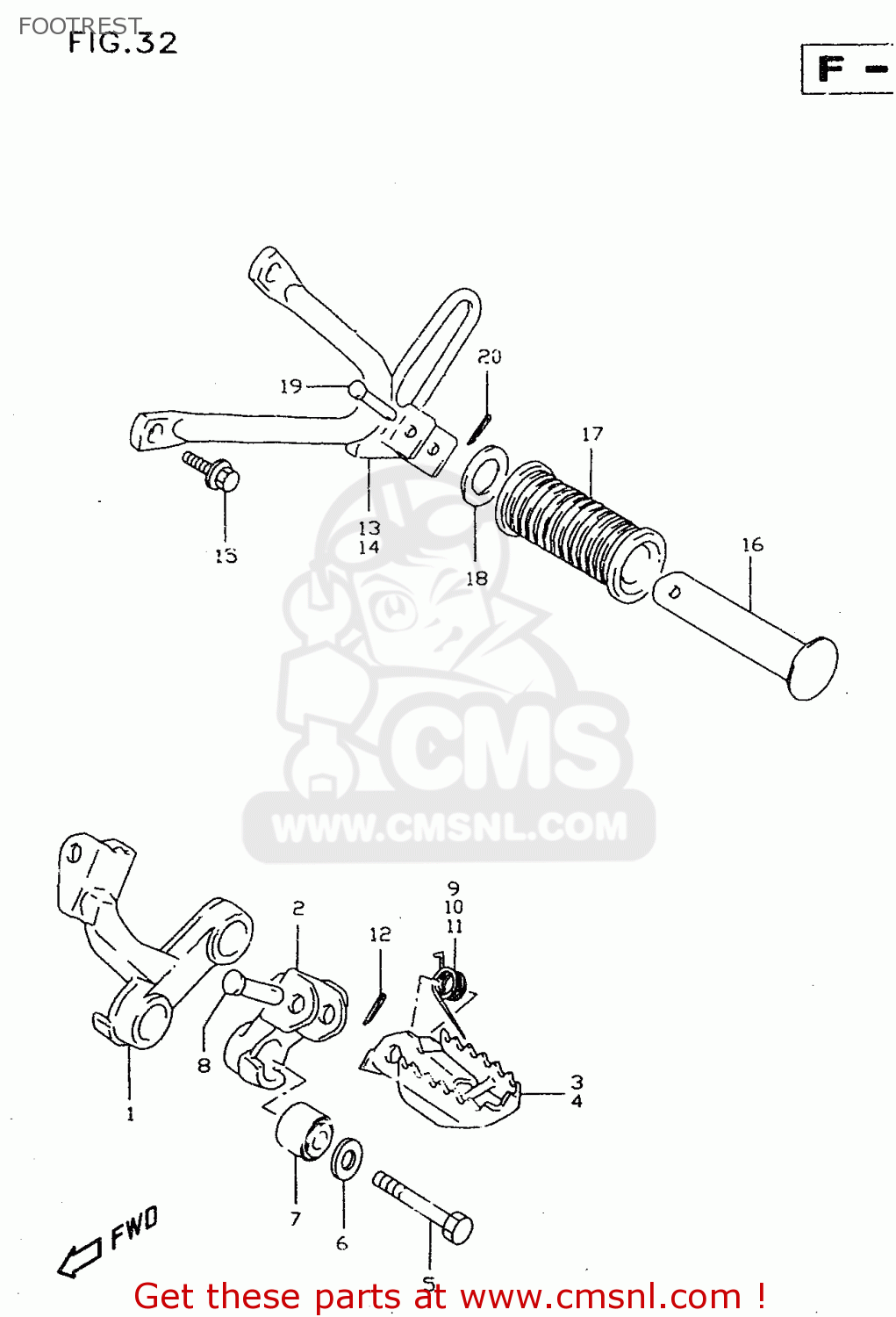 FOOTREST DR350SE 1998 (X)