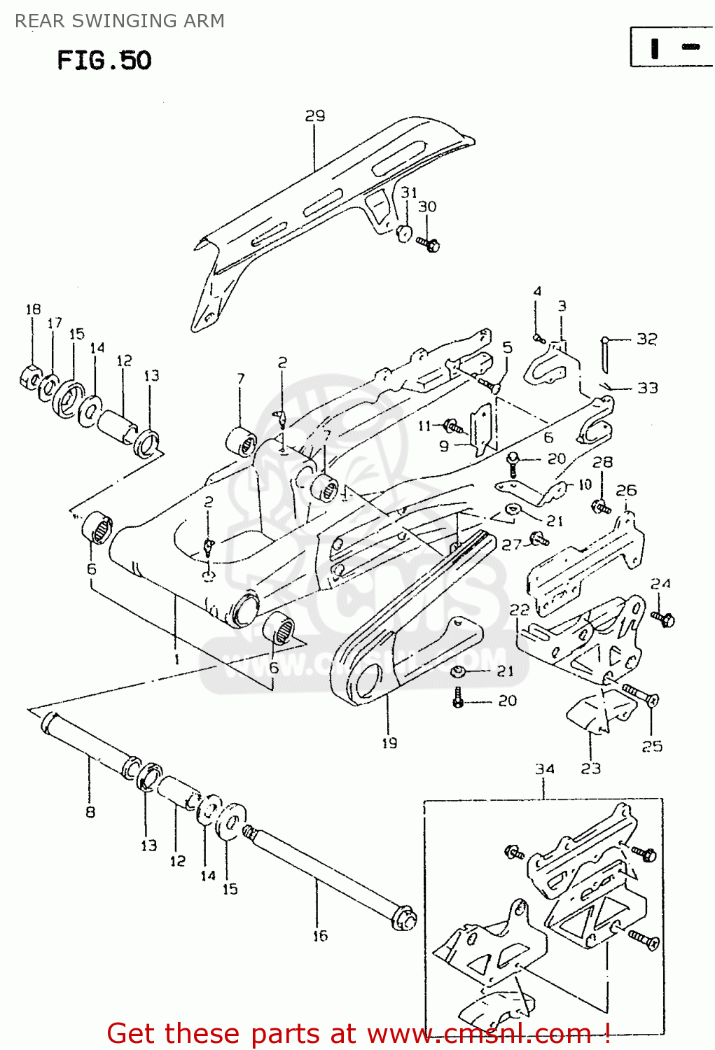REAR SWINGING ARM DR350SE 1998 (X)