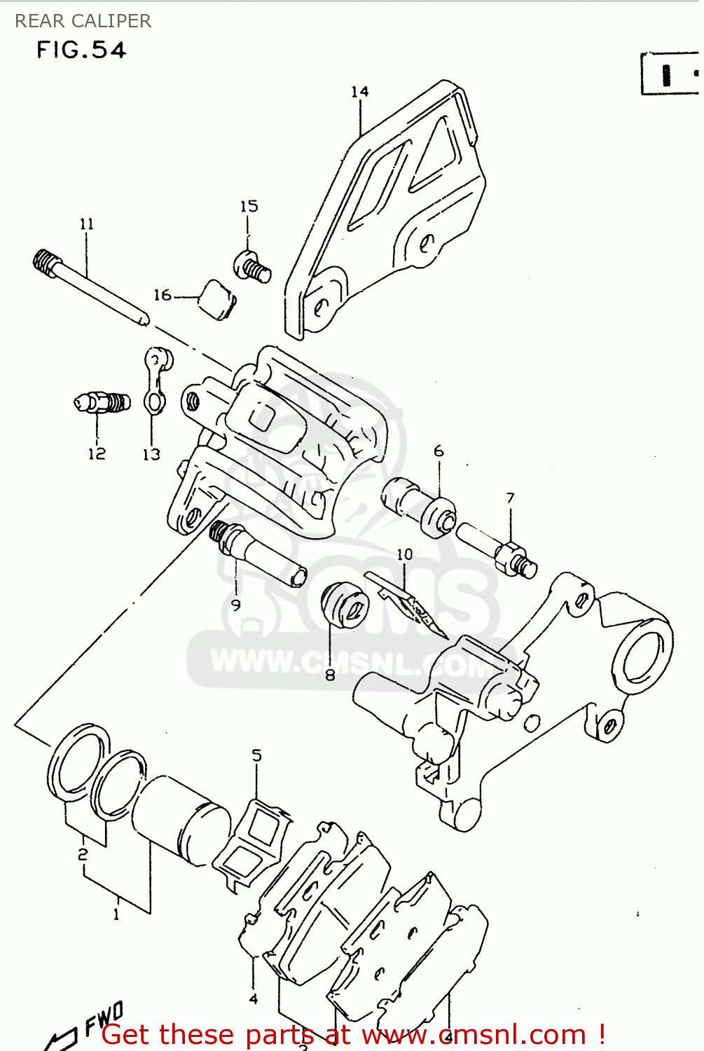 REAR CALIPER DR350SE 1998 (X)