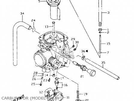 CARBURETOR (MODEL T/V/W) - DR350SE 1998 (X)