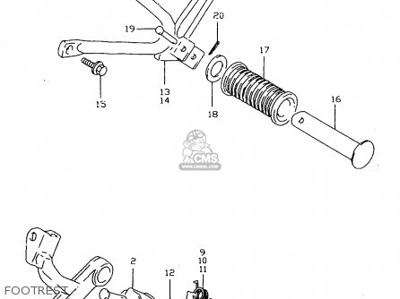 FOOTREST - DR350SE 1998 (X)