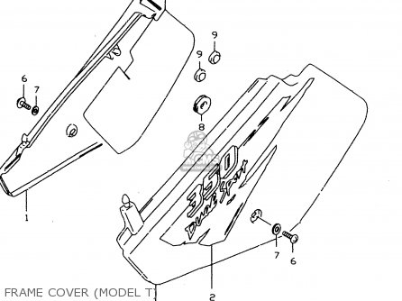 FRAME COVER (MODEL T) - DR350SE 1998 (X)