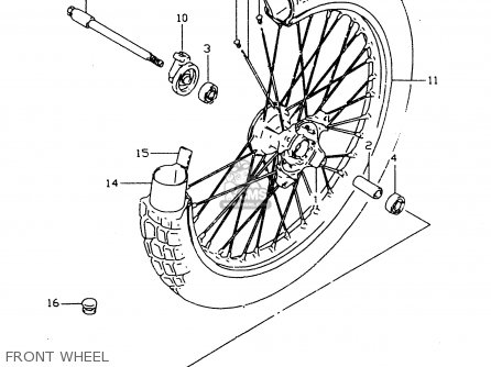 FRONT WHEEL - DR350SE 1998 (X)