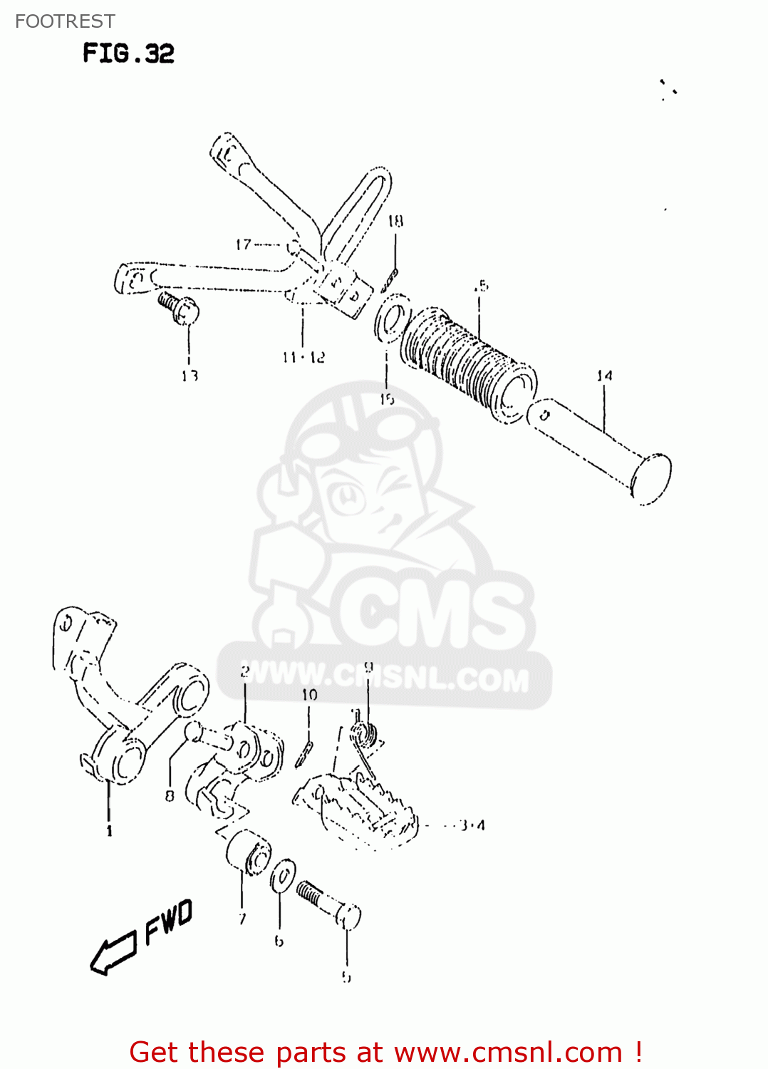 FOOTREST DR350SE 1999 (X) USA (E03)