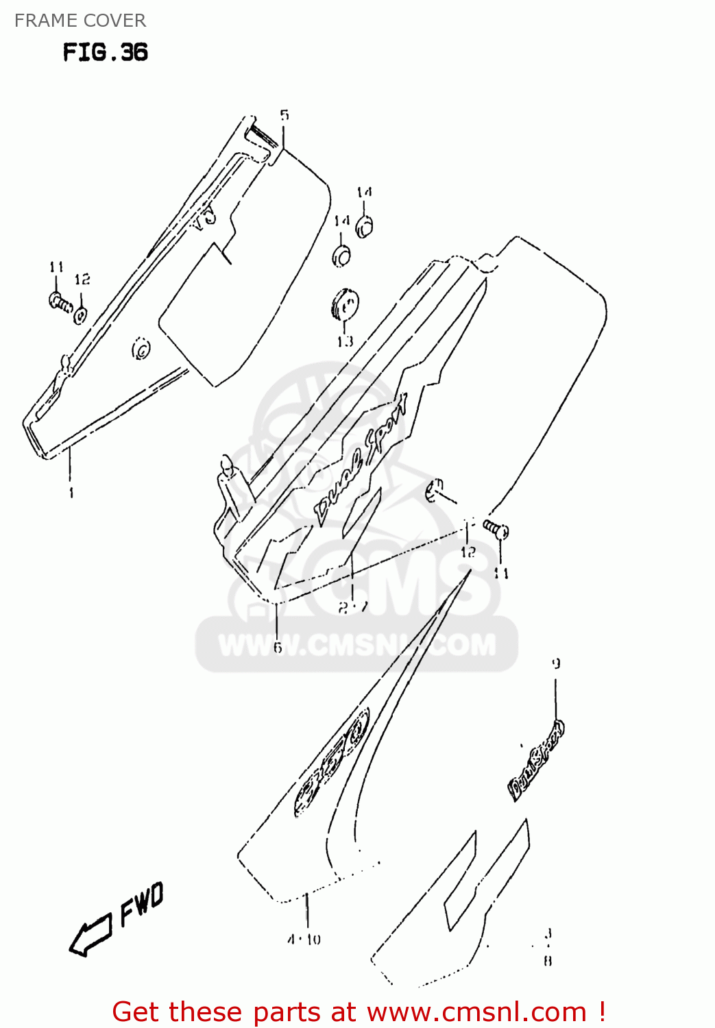 FRAME COVER DR350SE 1999 (X) USA (E03)