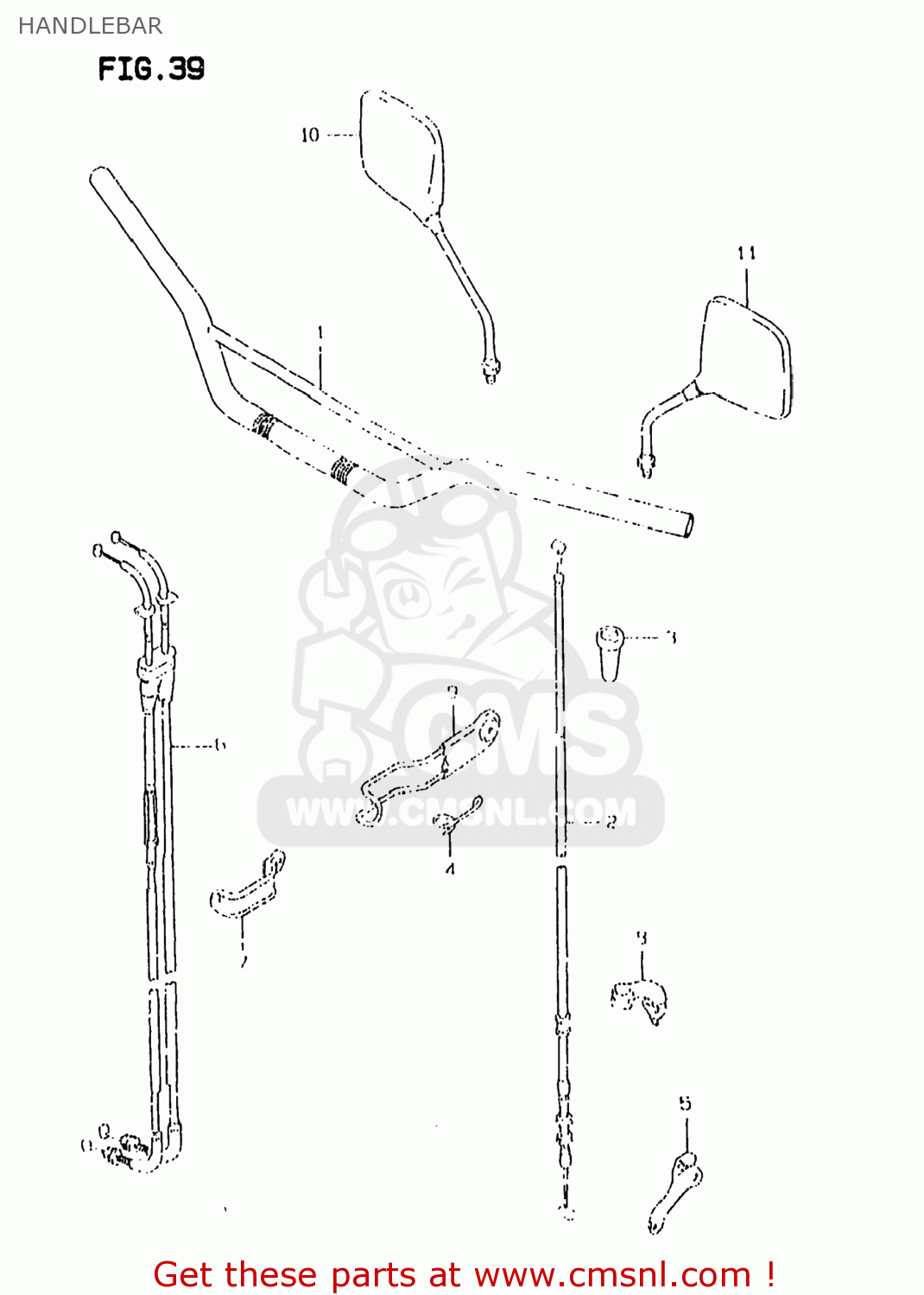 HANDLEBAR DR350SE 1999 (X) USA (E03)