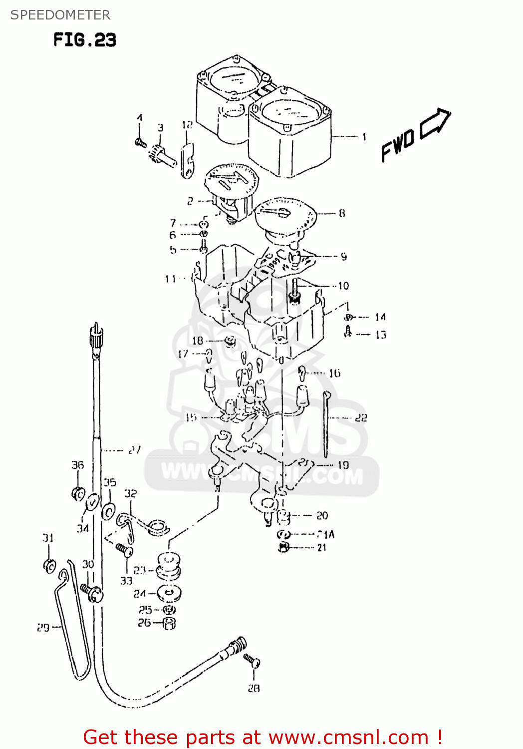 SPEEDOMETER DR350SE 1999 (X) USA (E03)