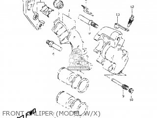 FRONT CALIPER (MODEL W/X) - DR350SE 1999 (X) USA (E03)