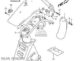 REAR FENDER - DR350SE 1999 (X) USA (E03)