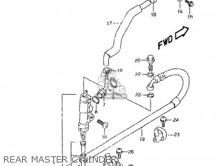 REAR MASTER CYLINDER - DR350SE 1999 (X) USA (E03)